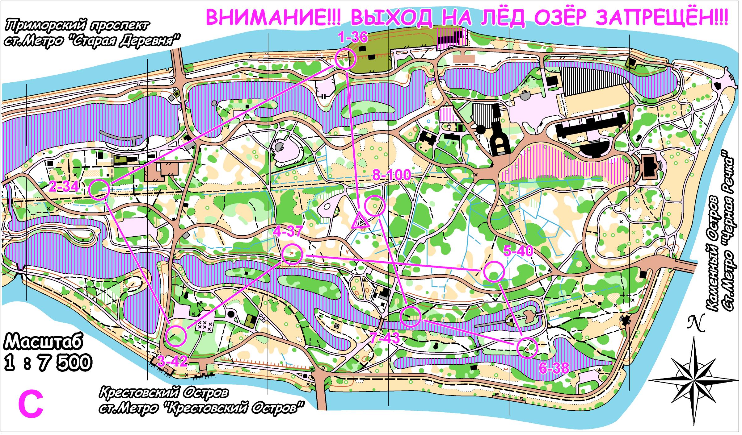 Карта питера крестовский остров